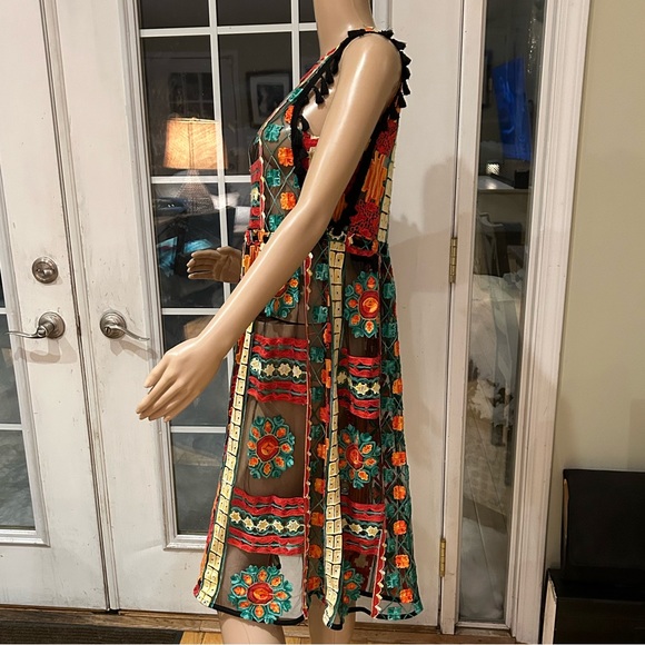 Anthropologie Embroidery and Netting Dress size S - Picture 4 of 5